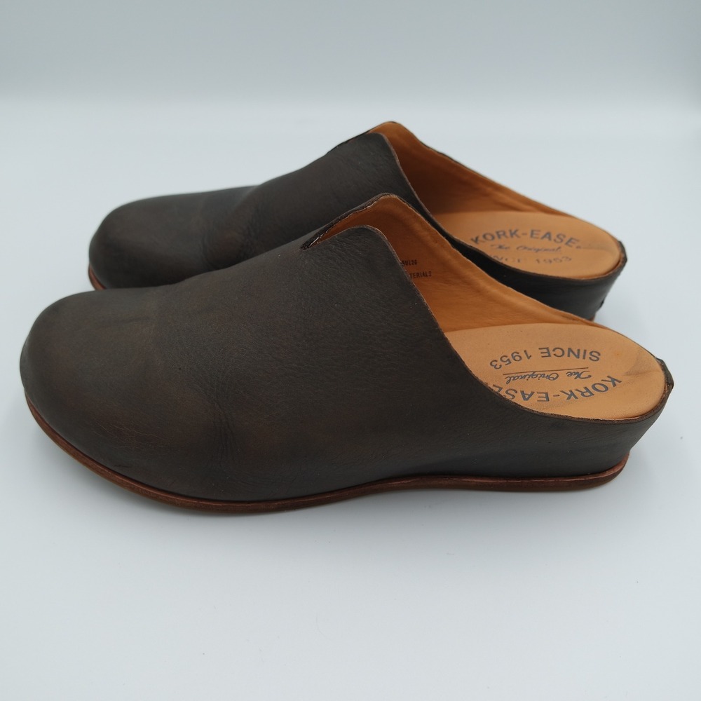 Kork-Ease Para Clog Women's Gray Leather Low Wedge Mules KE0000734 Size 8M
